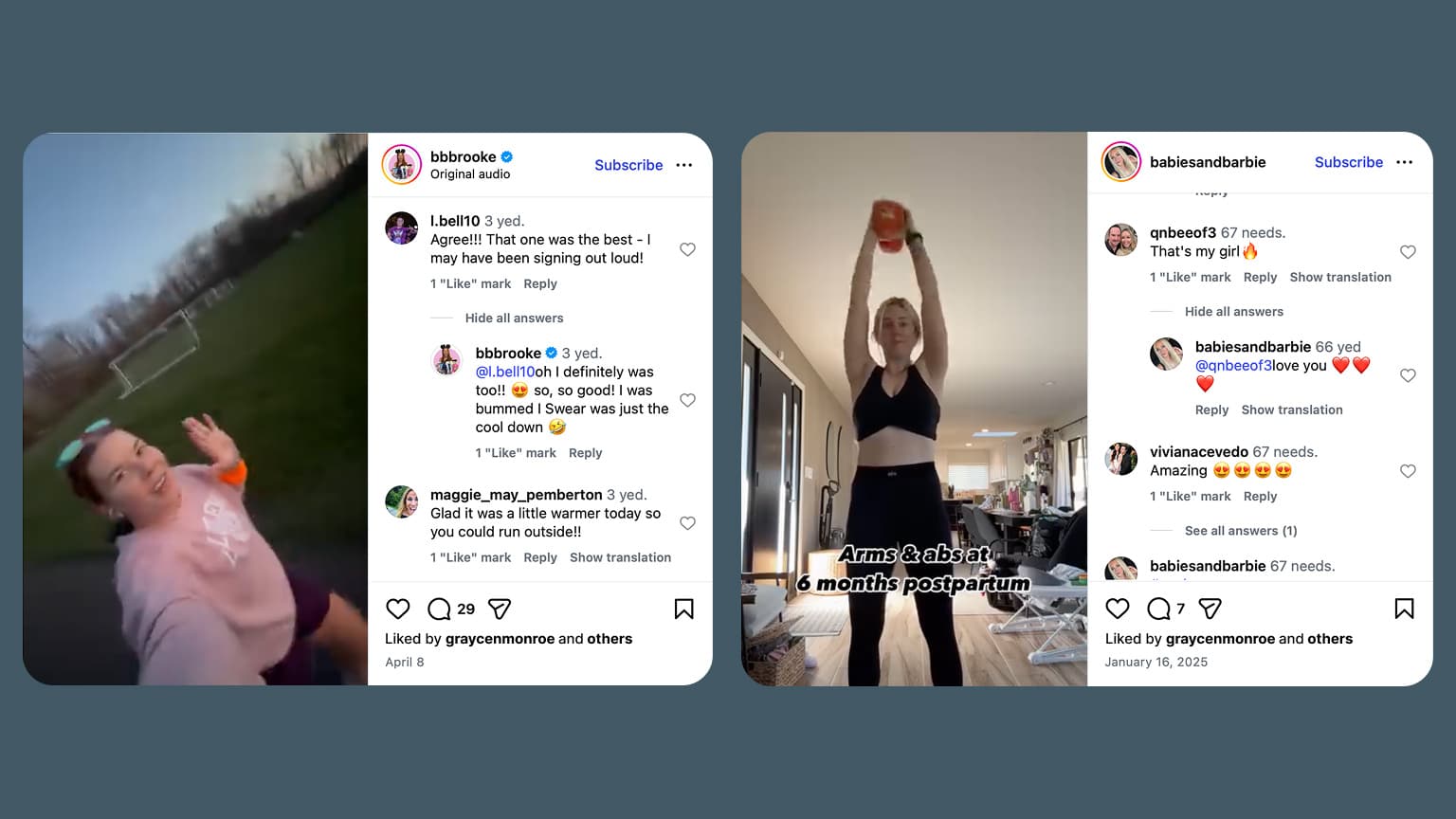 Influencer responding to comments