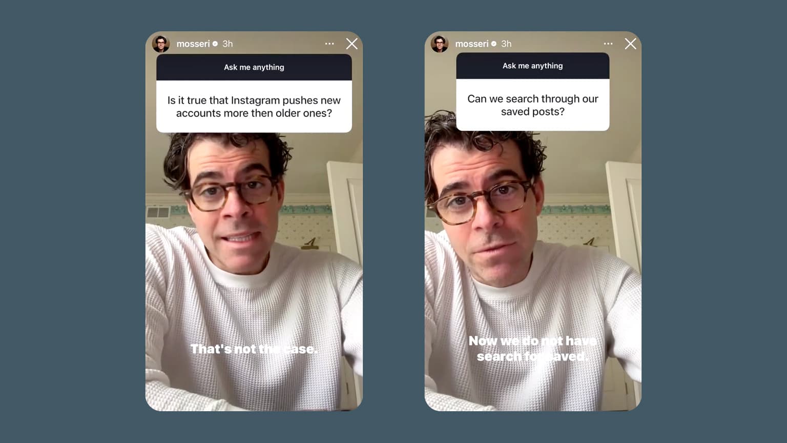 Mosseri debunking Instagram myths